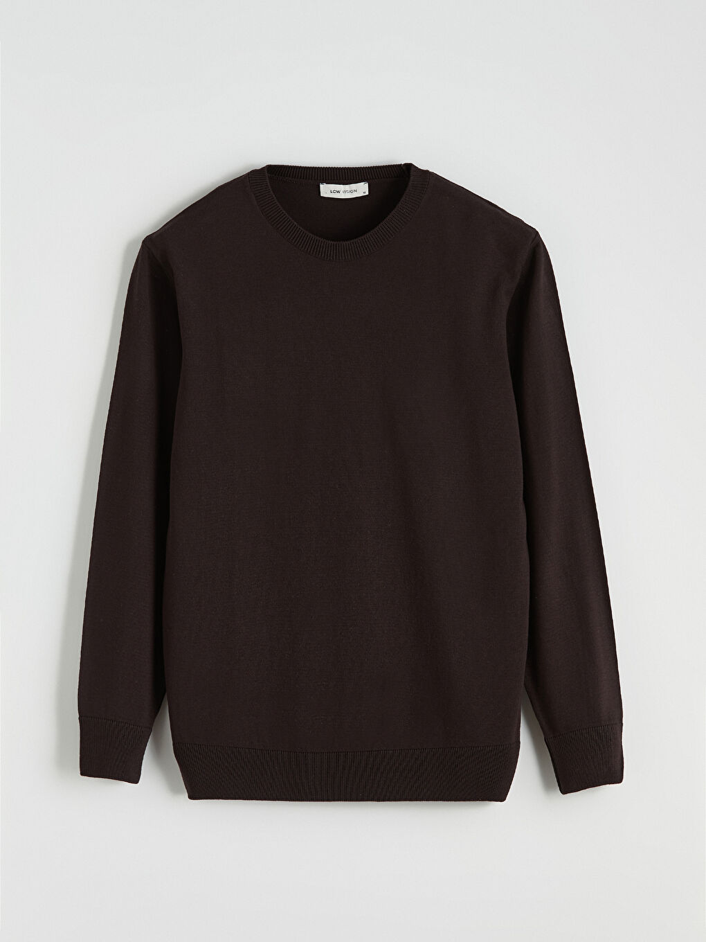 Kahverengi Bisiklet Yaka Erkek Triko Kazak-4