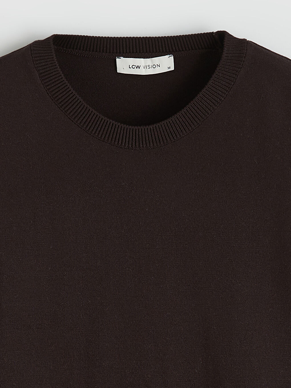 Kahverengi Bisiklet Yaka Erkek Triko Kazak-5