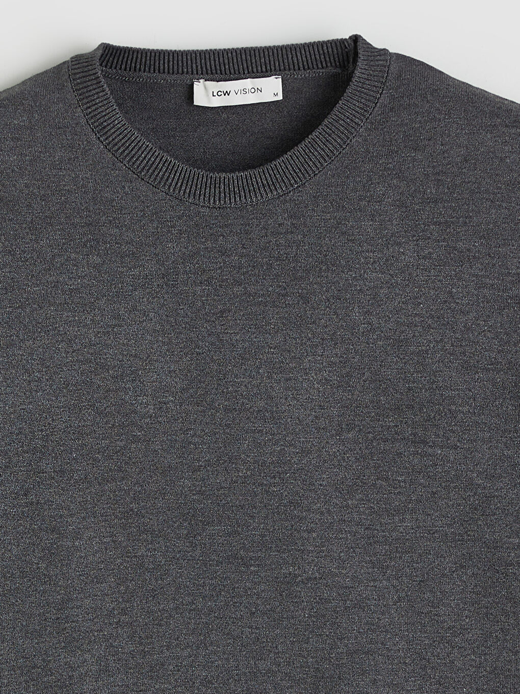 Antrasit Bisiklet Yaka Erkek Triko Kazak-5