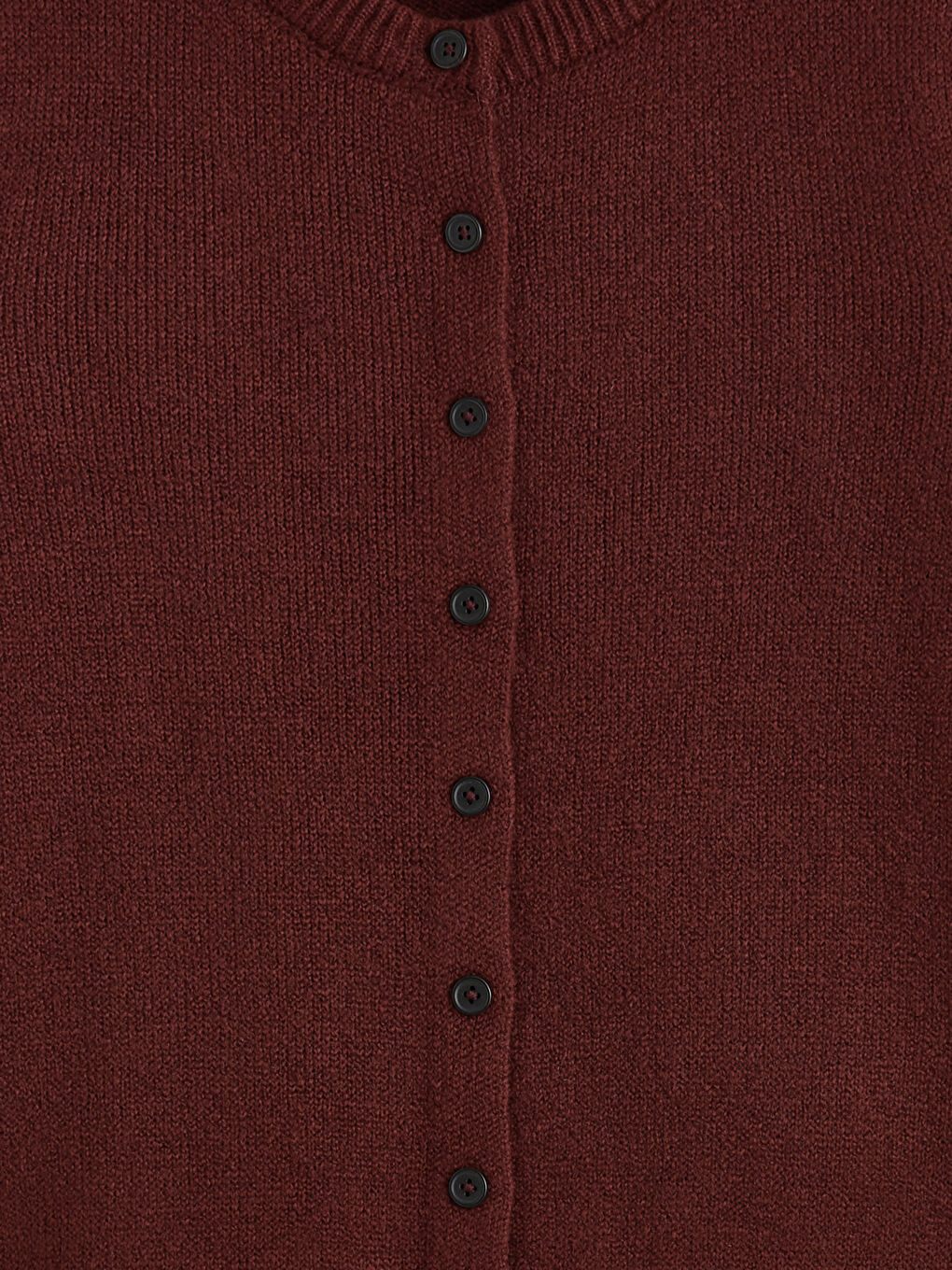 Bordo Bisiklet Yaka Kadın Triko Hırka-5