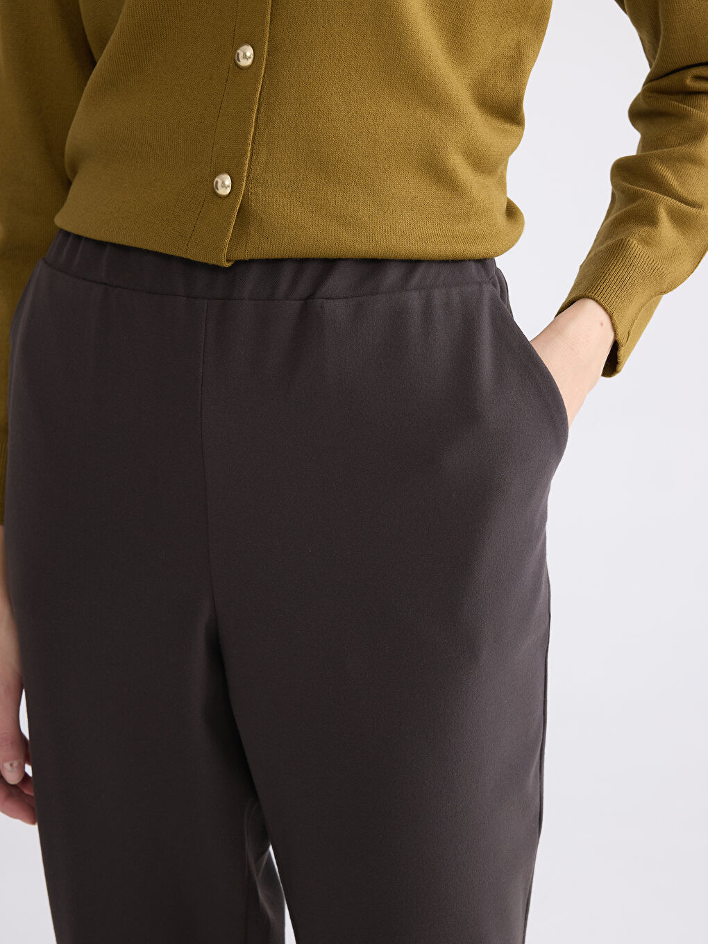 Elasticated Waist Women's Trousers-2