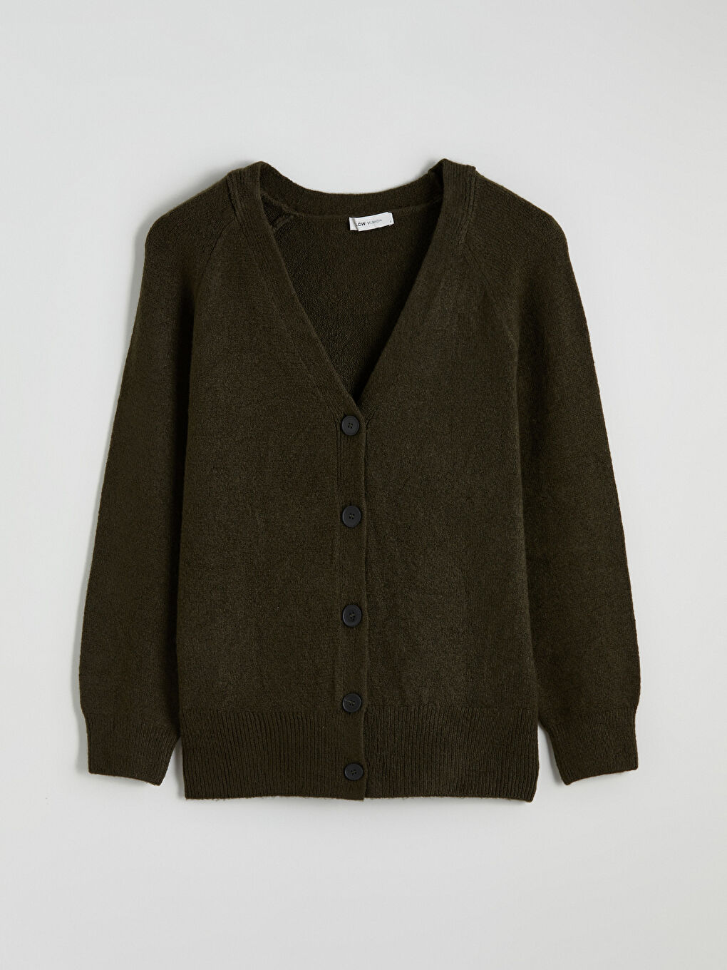 Кардиган из трикотажа с V-образным вырезом для женщин-4