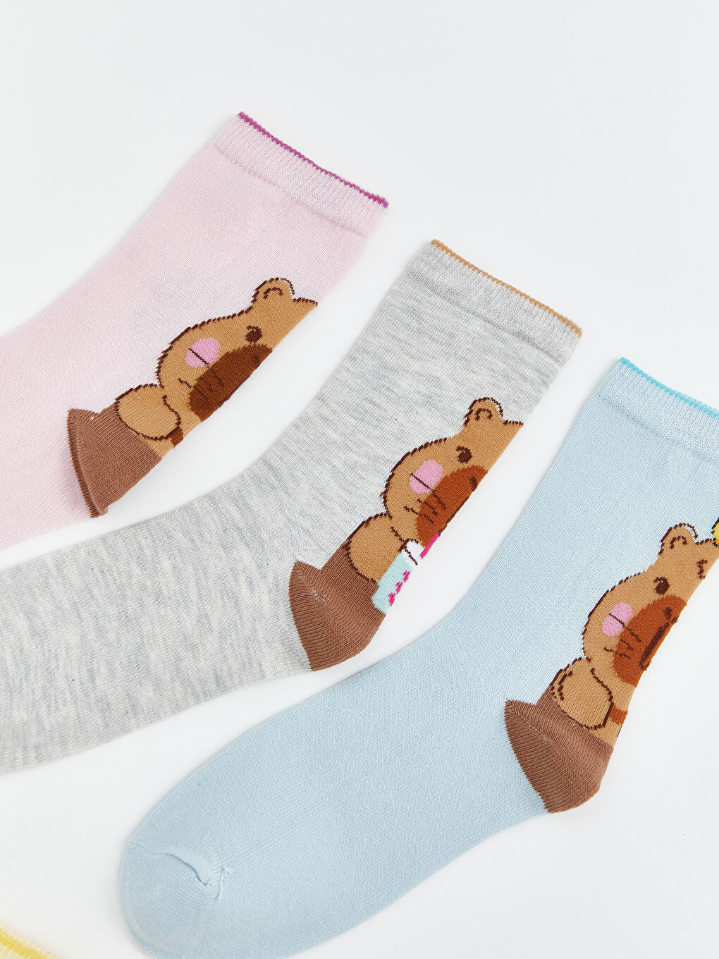 جوارب بنات منقوشة للكاحل خمسة ديال الباكات-2