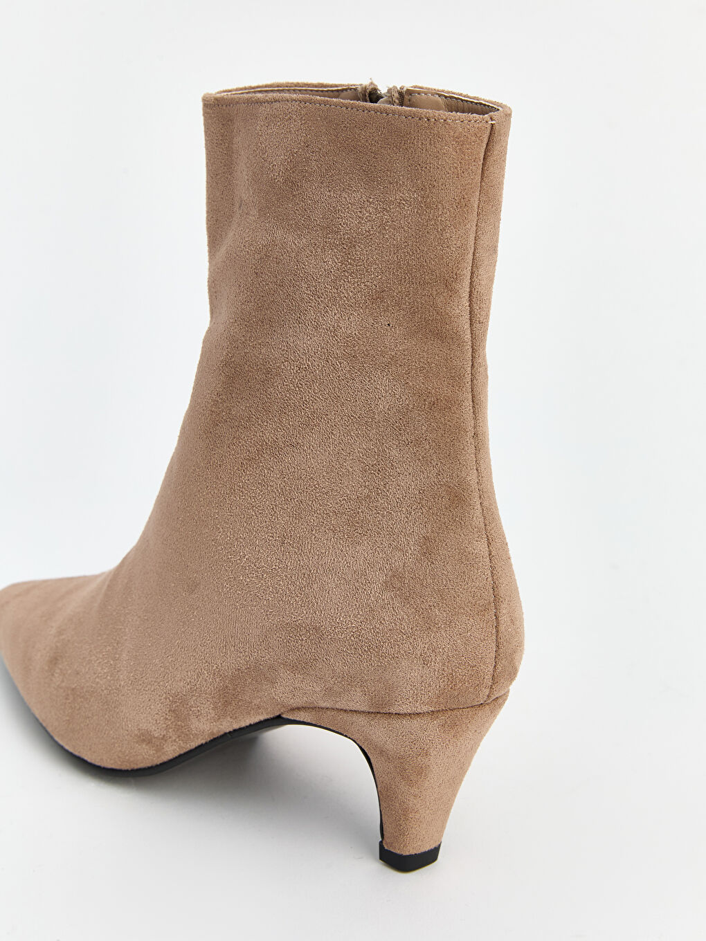 Bej Sivri Burun Kadın Topuklu Bot-3