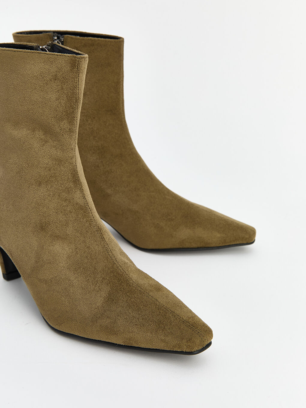 Yeşil Sivri Burun Kadın Topuklu Bot-2