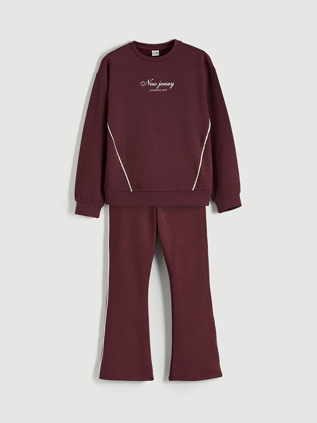 Crew Neck Girls' Sweatshirt and Sweatpants