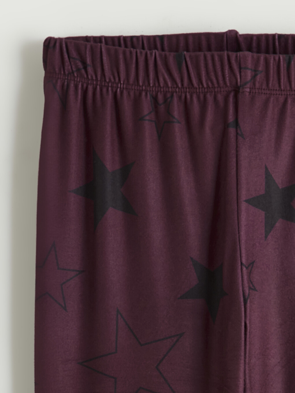 Mürdüm Yıldız Desenli Kız Çocuk Pijama Altı-2