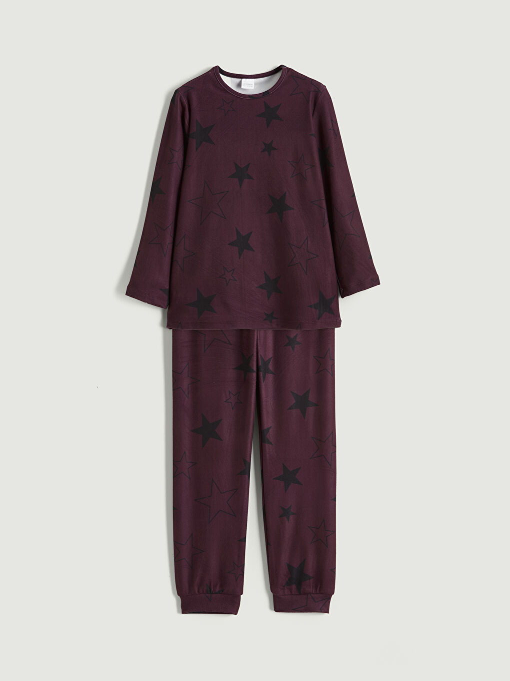 طقم بيجامة بنات مطبوع بكول مدور