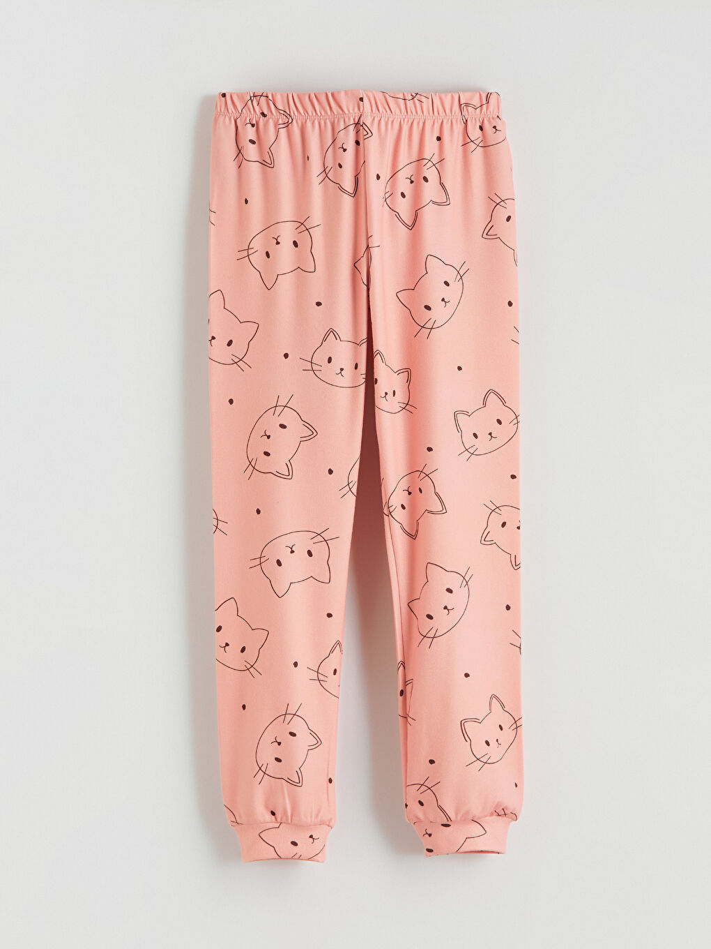 Pembe Beli Lastikli Kız Çocuk Pijama Alt