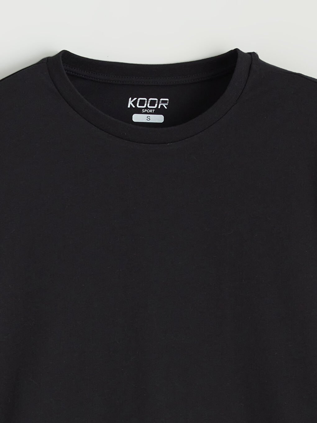 Siyah Bisiklet Yaka Baskılı Oversize Kadın Spor Tişört-5