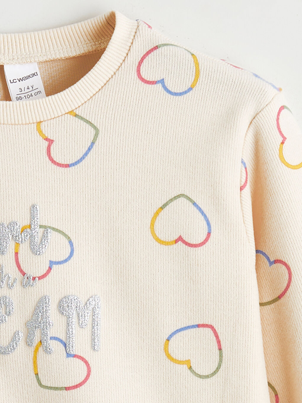 Crew Neck Printed Girls' Sweatshirt-1