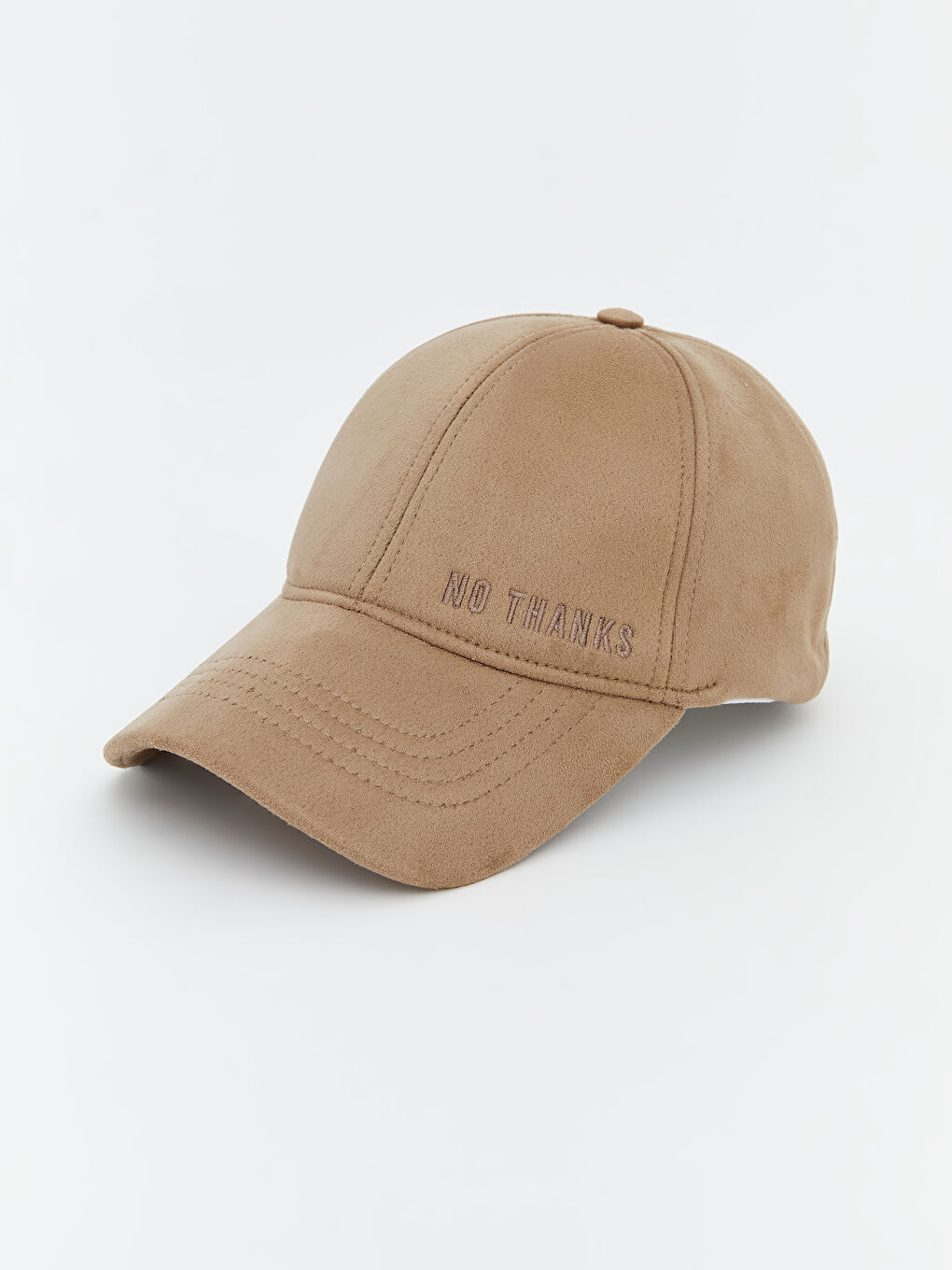 Bej Süet Görünümlü Kadın Kep Şapka-1