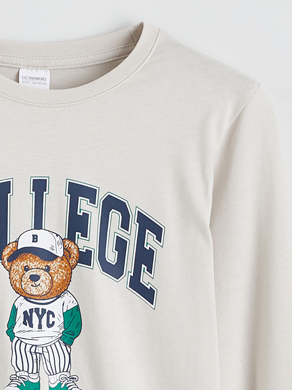 Gri Ayı Teddy Baskılı Erkek Çocuk Pijama Üst-2