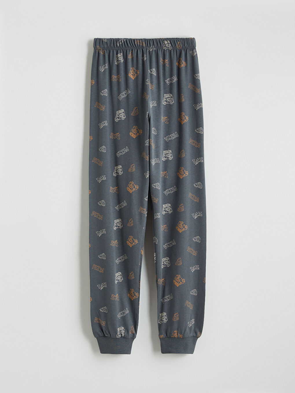 Kahverengi Bisiklet Yaka Erkek Çocuk Pijama Takımı-4