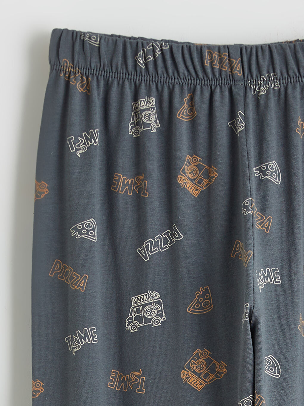 Kahverengi Bisiklet Yaka Erkek Çocuk Pijama Takımı-5