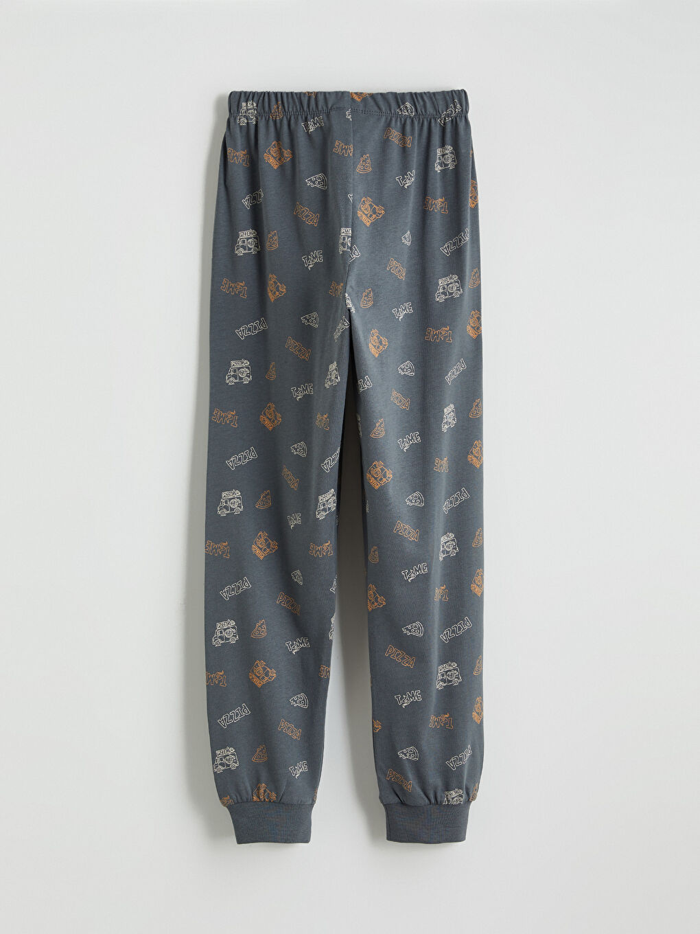 Kahverengi Bisiklet Yaka Erkek Çocuk Pijama Takımı-6