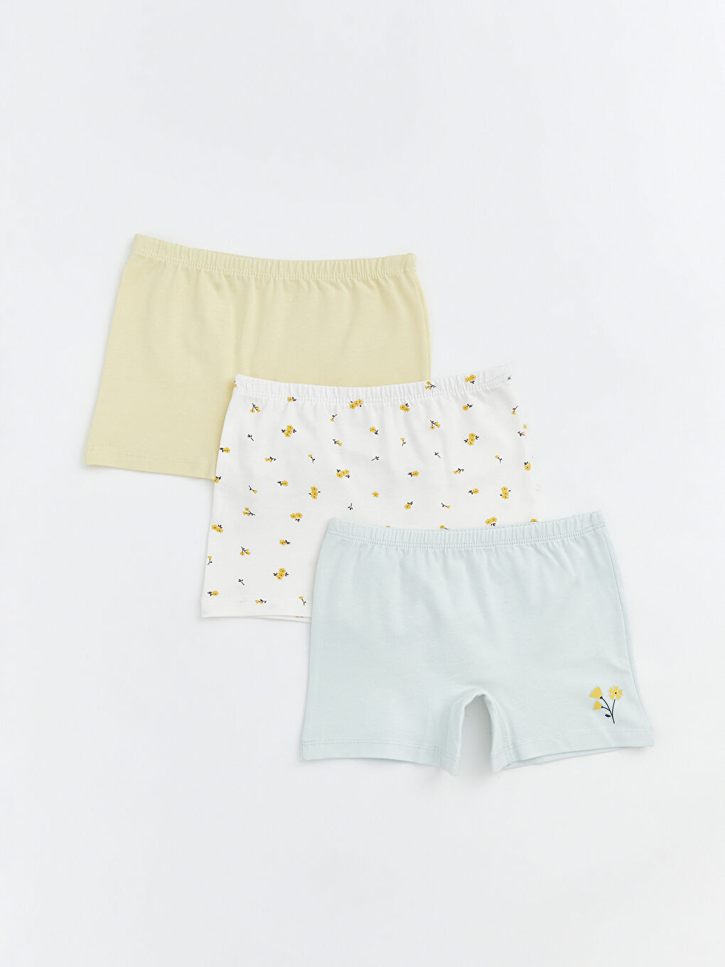 Цветочные трусы боксеры для девочек, комплект из 3-х штук