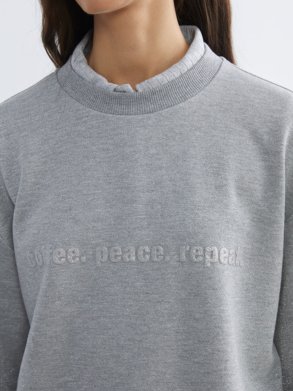 Crew Neck Printed Women's Sweatshirt-2