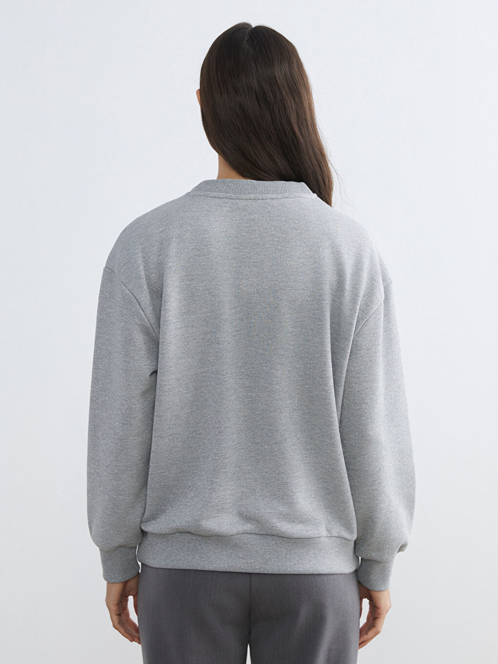 Crew Neck Printed Women's Sweatshirt-3