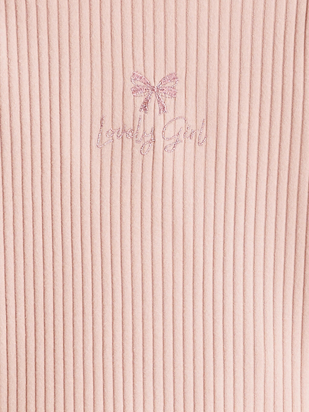 Majica sa okruglim izrezom i vezom mašne za devojčice-1