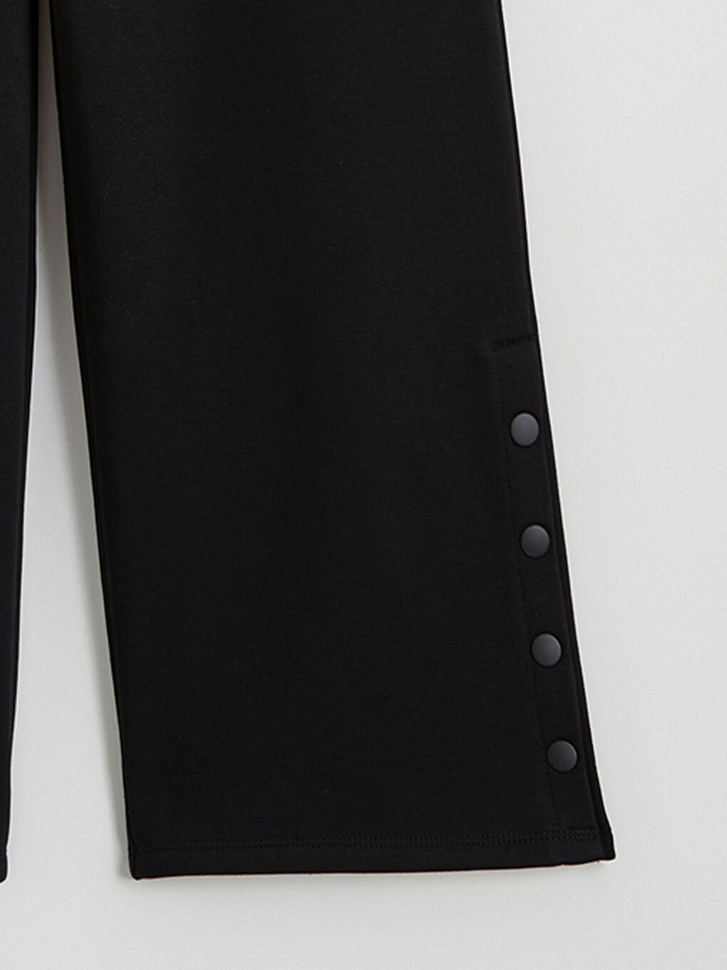 Siyah Beli Lastikli Kız Çocuk Eşofman Alt-1