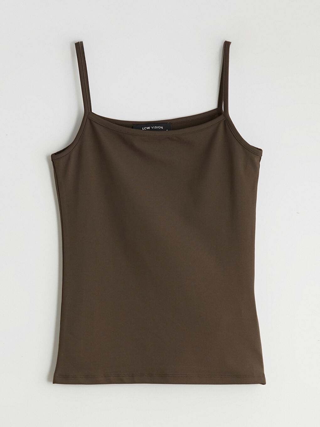 Kahverengi U Yaka Askılı Kadın Atlet-4