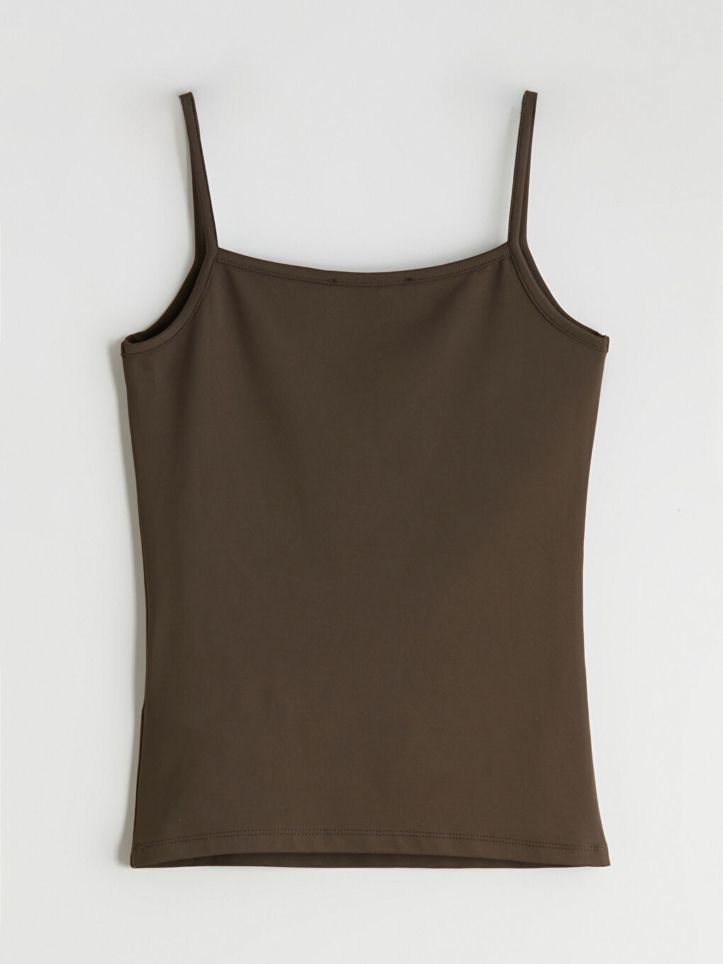 Kahverengi U Yaka Askılı Kadın Atlet-5