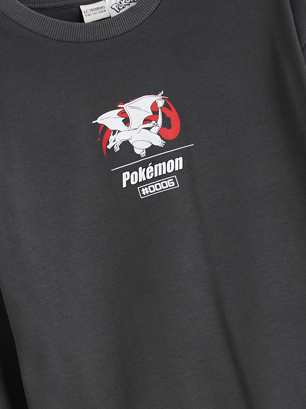 Crew Neck Pokemon Printed Boys' Sweatshirt-2