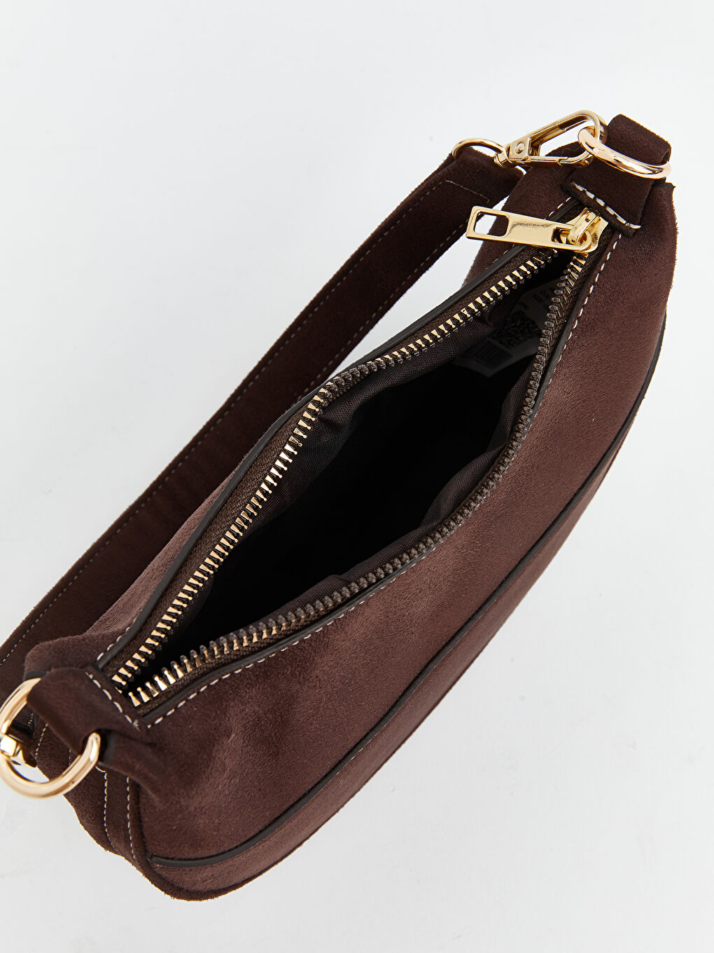 Kahverengi Süet Görünümlü Kadın Omuz Çantası-2