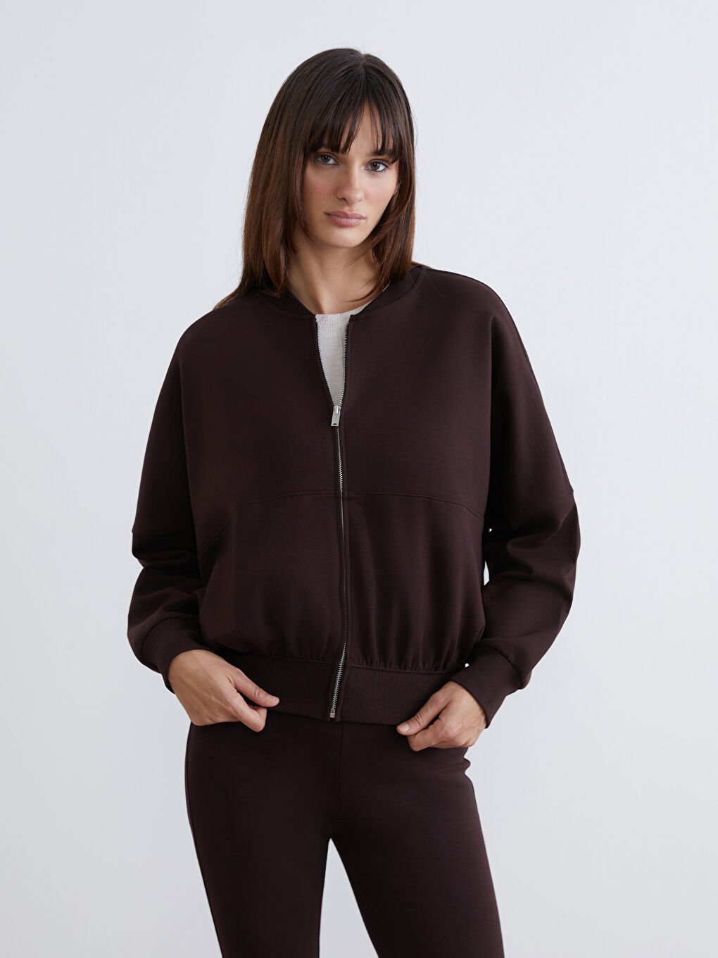 Mürdüm Oversize Kadın Kolej Ceket