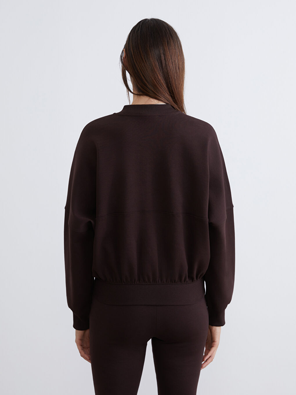 Mürdüm Oversize Kadın Kolej Ceket-3