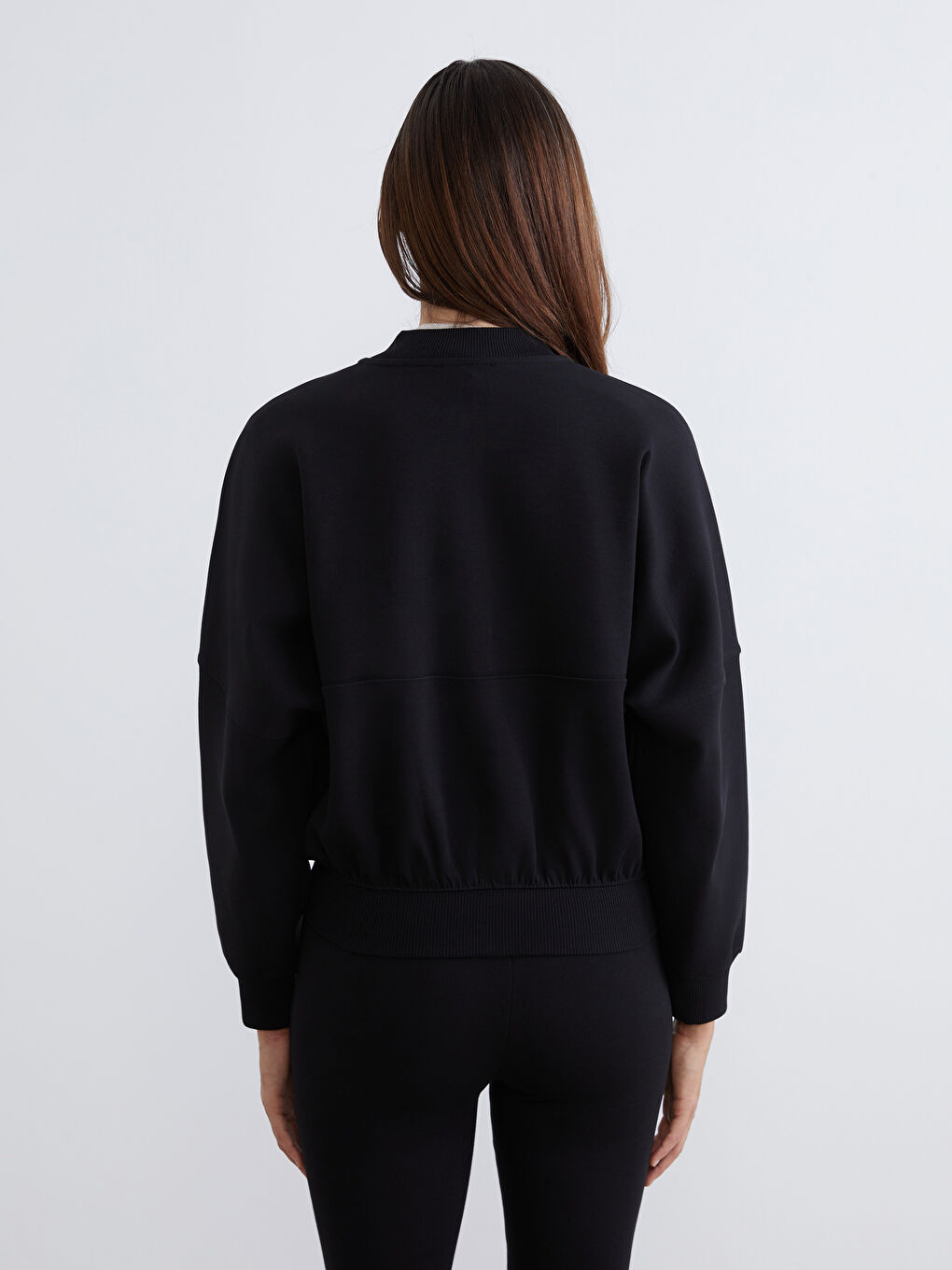 Siyah Oversize Kadın Kolej Ceket-3