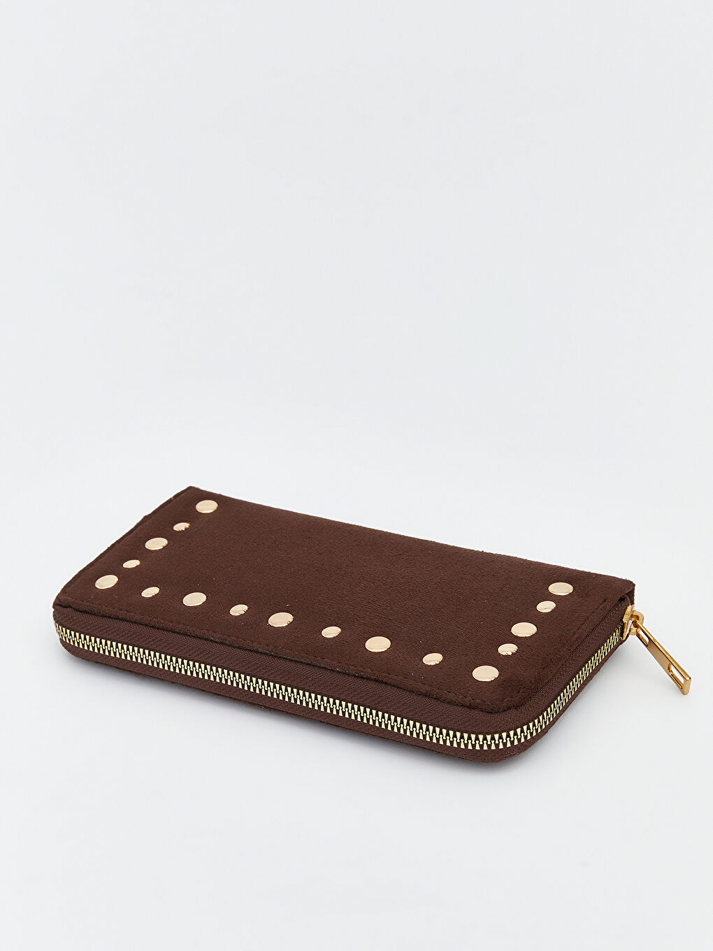 Kahverengi Süet Görünümlü Kadın Cüzdan-1