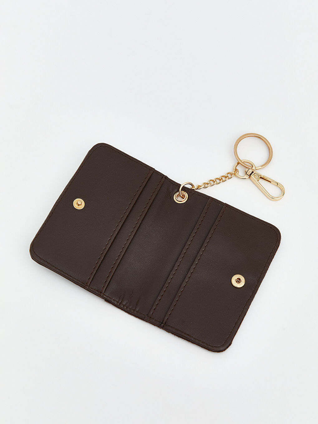 Kahverengi Deri Görünümlü Kadın Cüzdan-2