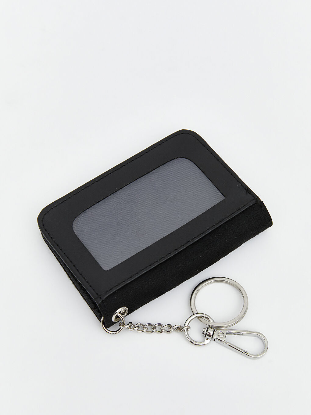 Siyah Deri Görünümlü Kadın Cüzdan-1