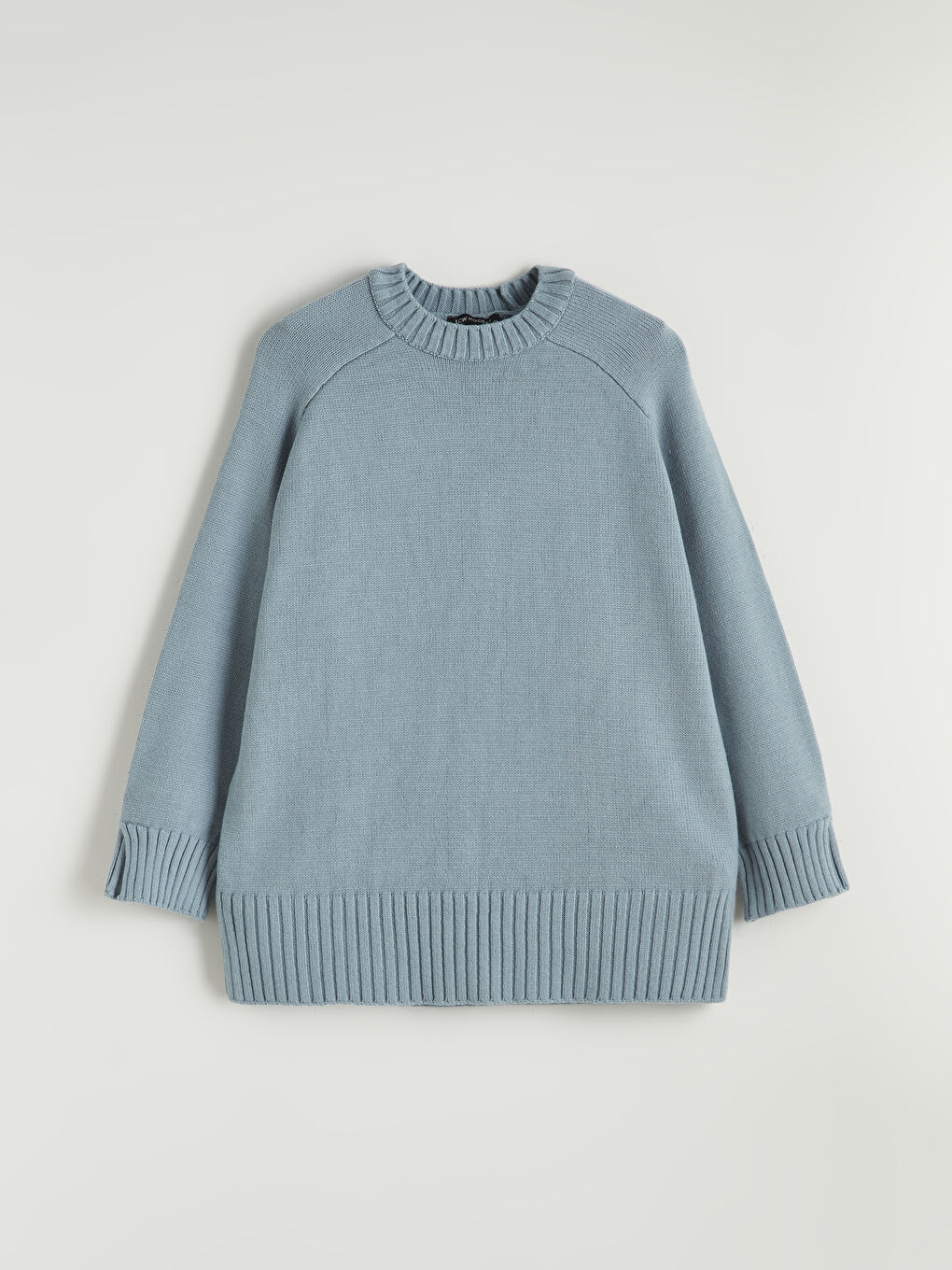 Yeşil Bisiklet Yaka Oversize Kadın Triko Tunik-4