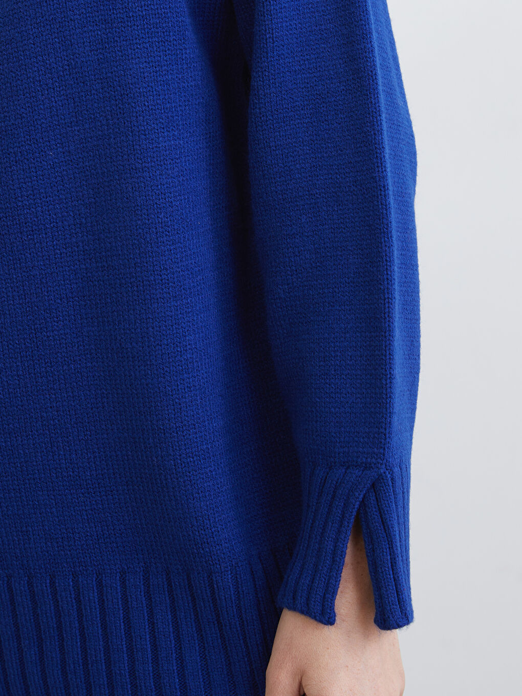 Mavi Bisiklet Yaka Oversize Kadın Triko Tunik-2