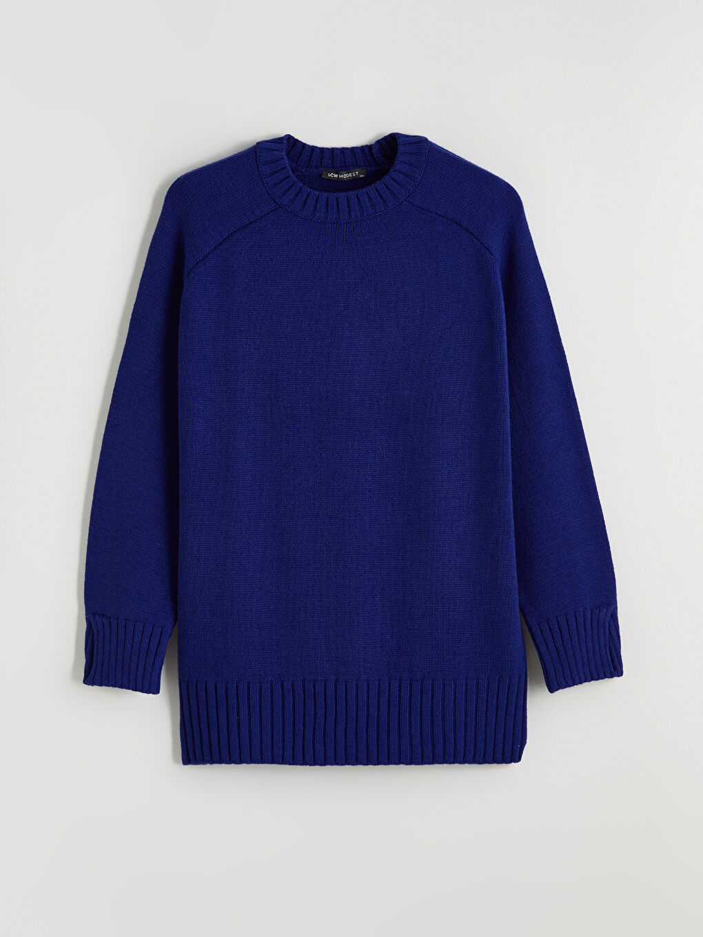 Mavi Bisiklet Yaka Oversize Kadın Triko Tunik-4