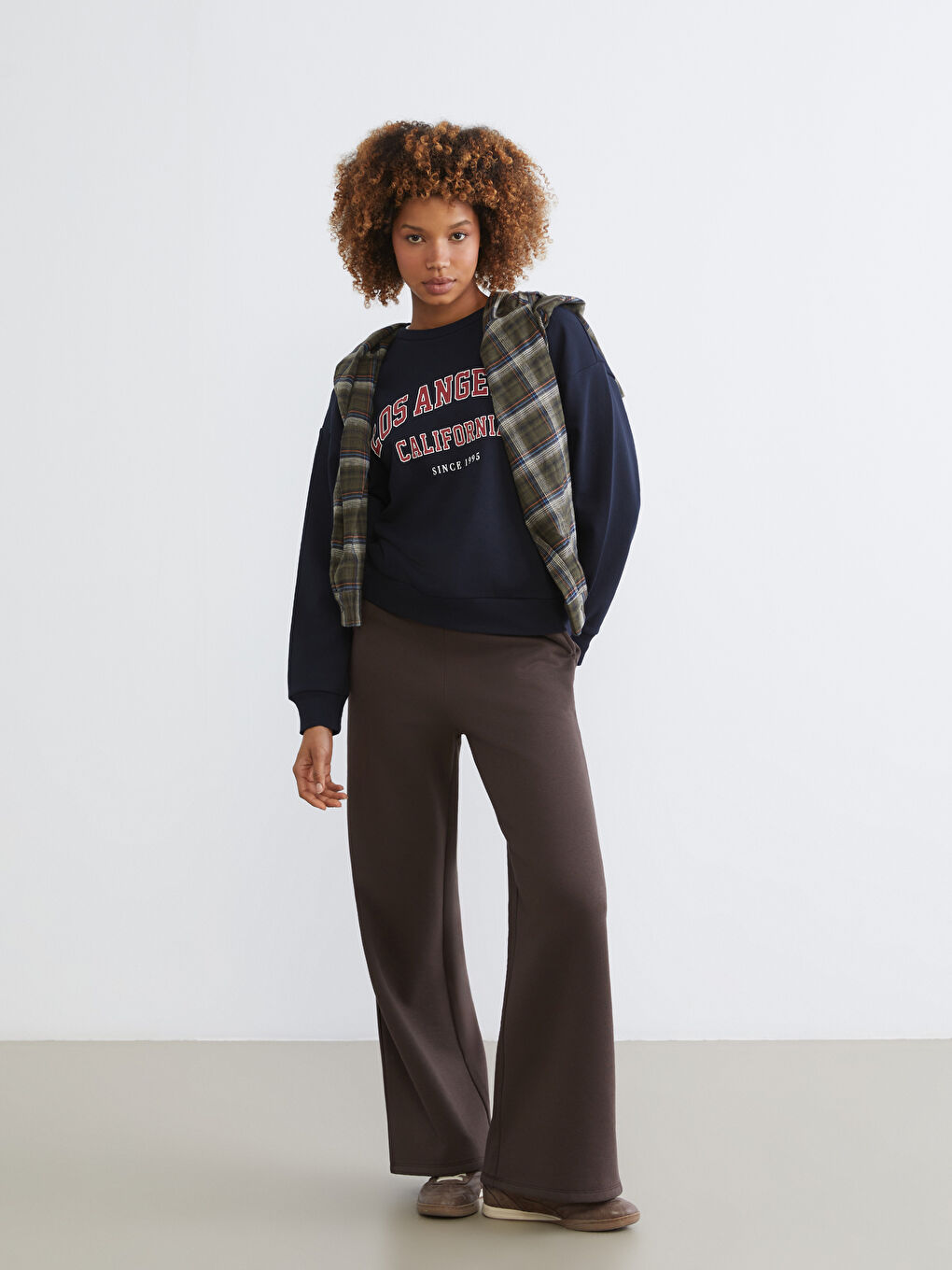 Elasticated Waist Wide Leg Women's Sweatpants