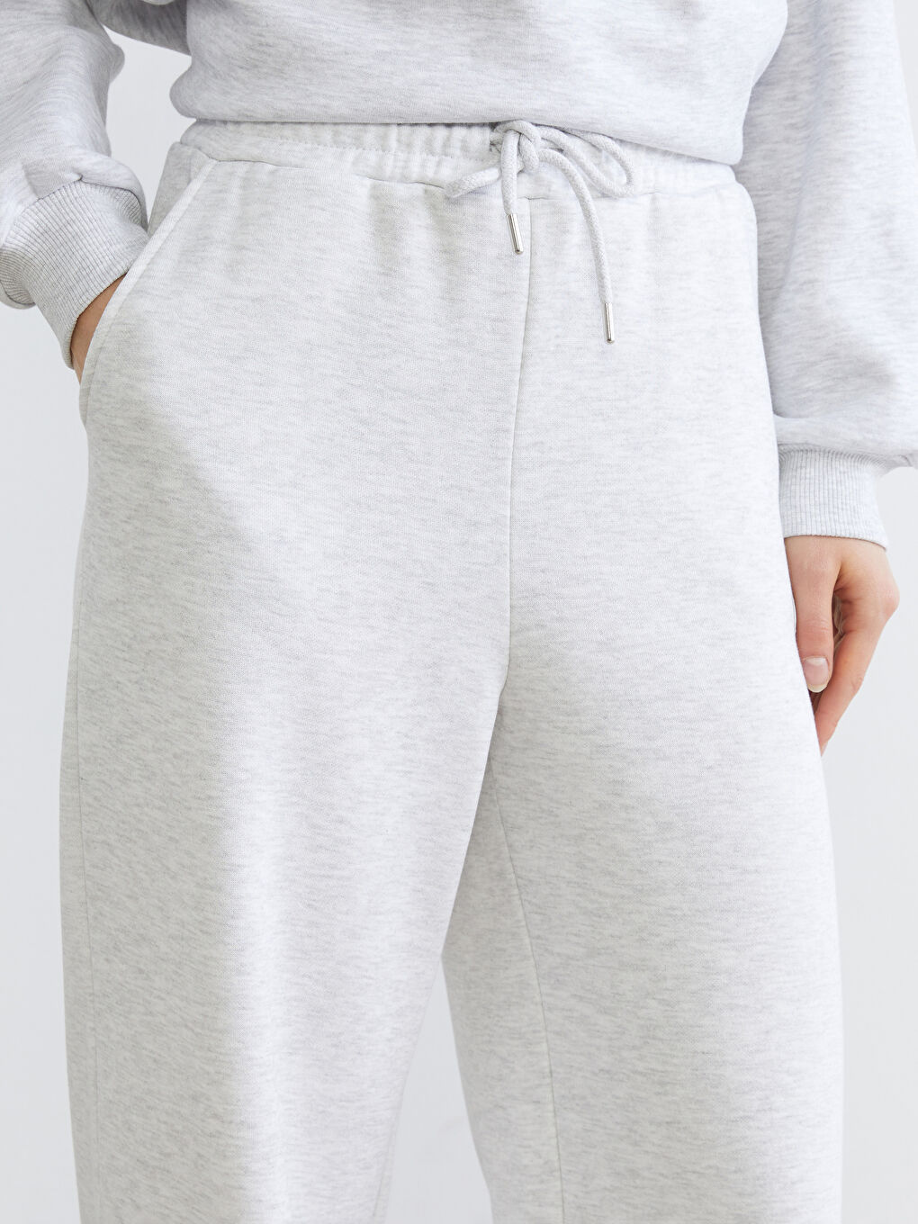 Elastic Waist Wide Leg Women's Thick Sweatpants-2