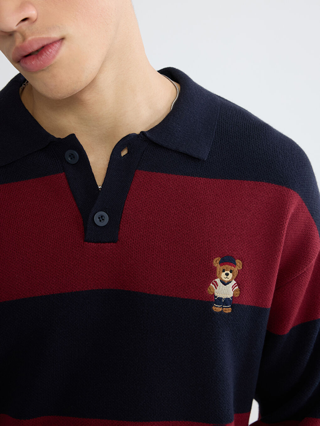 Polo Neck Men's Knitwear Sweater-2