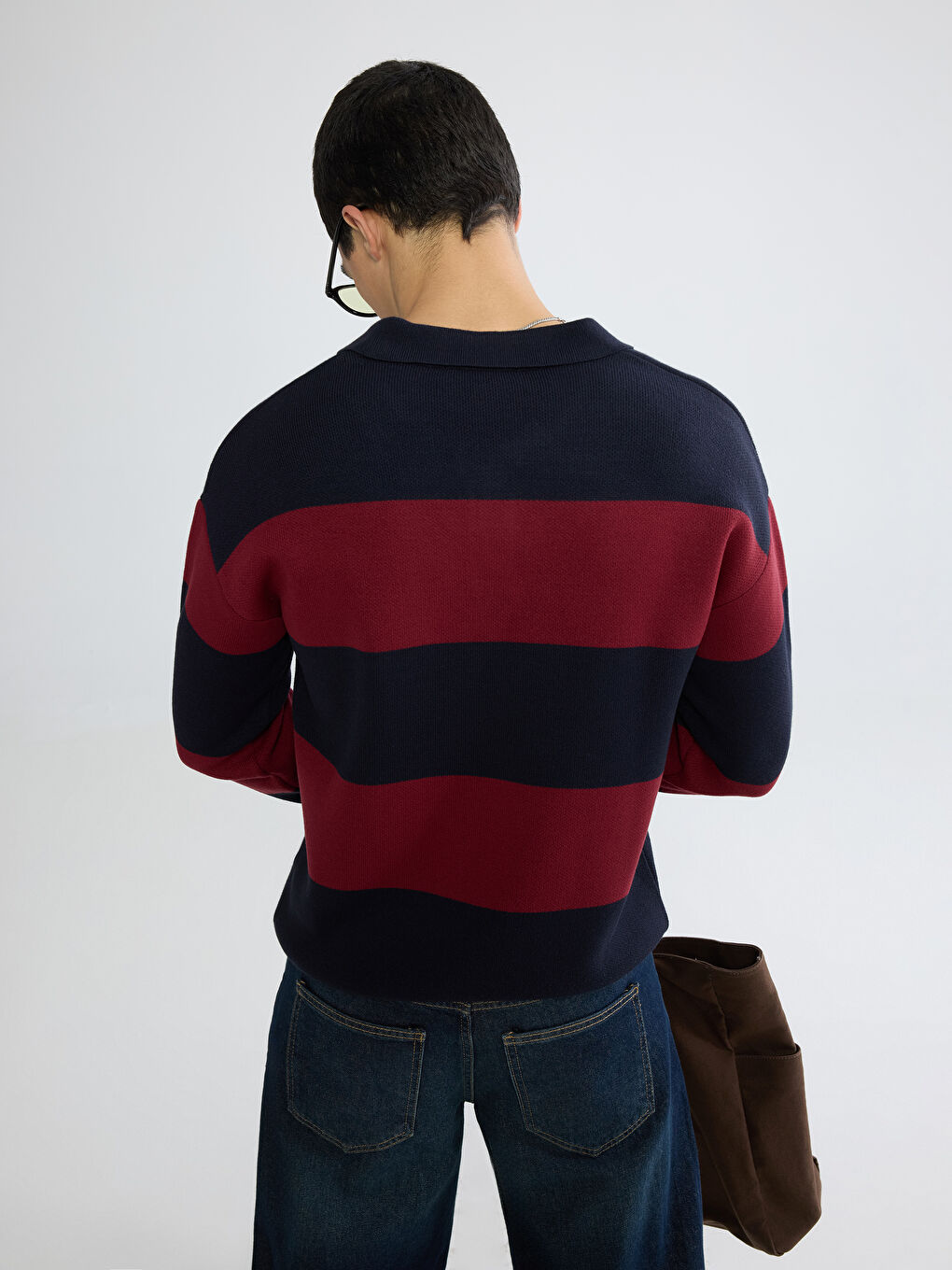 Polo Neck Men's Knitwear Sweater-3