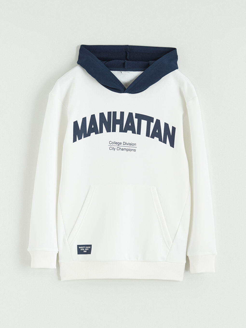 Ekru Kapüşonlu Erkek Çocuk Kalın Eşofman Takım-1