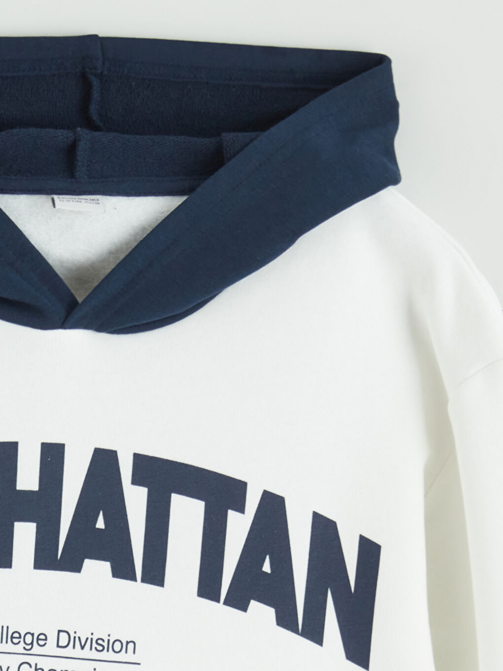 Ekru Kapüşonlu Erkek Çocuk Kalın Eşofman Takım-2