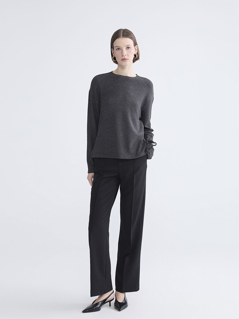 Rundhalsausschnitt T-Shirt für Damen-1