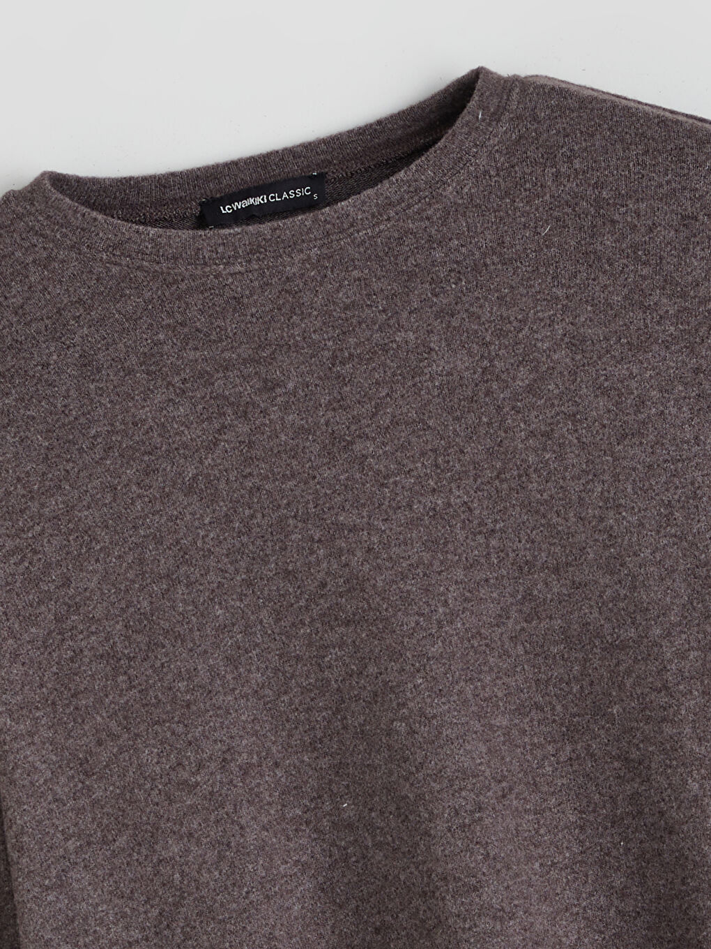 Kahverengi Bisiklet Yaka Kadın Tişört-5