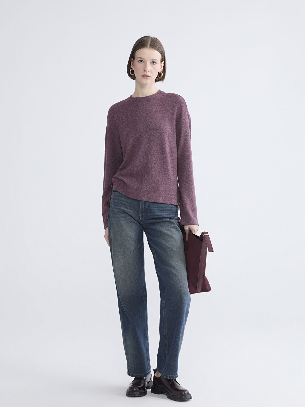 Rundhalsausschnitt T-Shirt für Damen-1