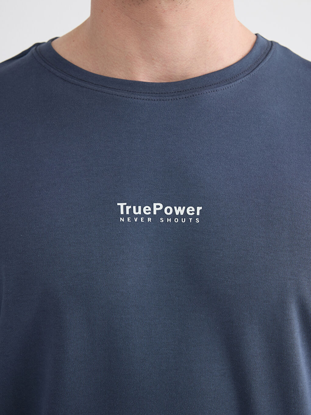 Lacivert Standart Kalıp Erkek Baskılı Pijama Takım-2