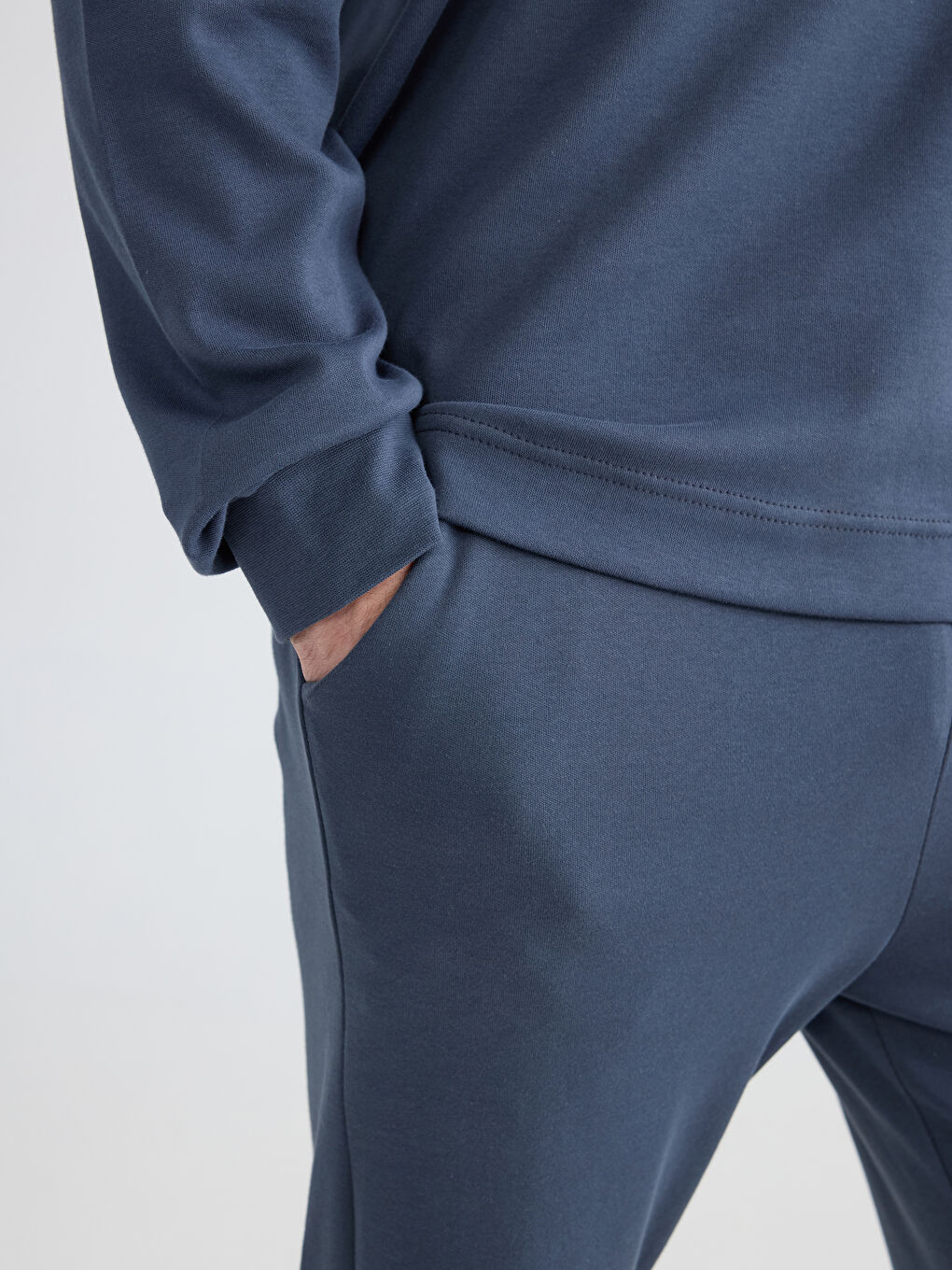 Lacivert Standart Kalıp Erkek Baskılı Pijama Takım-3