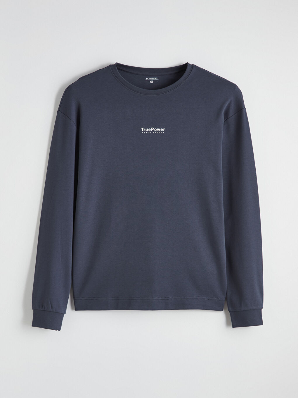 Lacivert Standart Kalıp Erkek Baskılı Pijama Takım-1